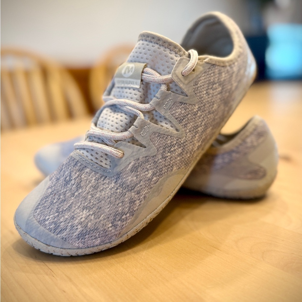 Merrell Vapor Glove 5 Light Gray Minimalist Running Shoes / Casual Sneakers